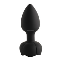 Vente en gros de plug anal vibrant lumineux pour femmes, jouet sexuel en silicone rechargeable avec télécommande et lumière LED