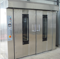 Grand Four de Cuisson Rotatif Industriel à Grande Capacité pour 2 Chariots et 64 Plaques, Équipement de Boulangerie avec Pétrin