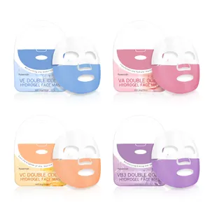 Koreanische doppelfarbene kühlende Eis-Kollagen-Gesichtsmaske Hautpflege Kosmetik feuchtigkeitsspendende Hydrogel-Gesichtsmaske Blätter