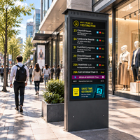 Totem publicitaire extérieur court de 65 pouces, IP67, haute luminosité, écran LCD numérique unique, signalisation commerciale