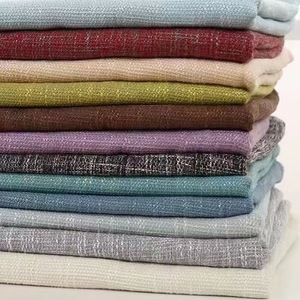 XinLan Home <span class=keywords><strong>Deco</strong></span> personnalisé élégant Polyester coton tissu lin Look tapisserie d'ameublement rideau tissu pour salon - Product Image 4