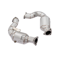 Collecteur d'échappement haute performance SS304 pour Audi S4 S5 A6 A7 3.0T 2.8L 2012+ avec tuyau de descente isolé pour performance accrue