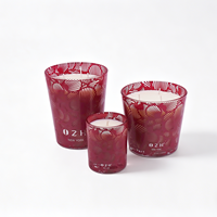 Bougie parfumée en verre à trois mèches, grande taille, de marque, combustion complète, parfum riche et longue durée, pour les fêtes, Noël, biologique