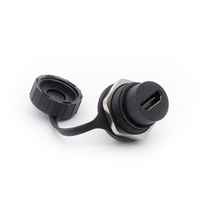 Connecteur femelle industriel étanche IP65 PA66 compatible HDMI, type châssis MicroHD MI D, personnalisé en usine