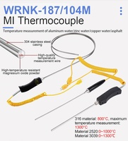 Industrial Type K MI Thermocouple WRNK-131/231/331, Waterproof Junction Box, High Temperature Sensor Support Customization