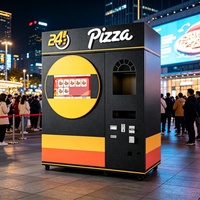 Kiosque à pizza tout-en-un, machine automatique de fabrication et de chauffage de pizzas, équipement de vente de nourriture chaude sans personnel