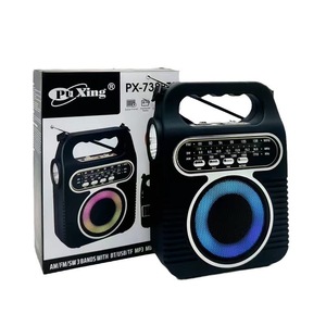 Radio portable solaire pleine bande PX-738BTS avec haut-parleur, lumières RGB, lampe torche et <span class=keywords><strong>subwoofer</strong></span> - Product Image 3