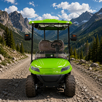 Voiturette de golf modèle de base 2+2 places, buggy 4 places économique avec feux LED, puissance élevée et système intelligent de gestion de la batterie