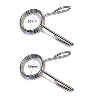 Clips de collier d'haltères en métal de haute qualité 50mm 2 pouces Clips de pinces d'haltères à ressort pour haltères de gymnastique