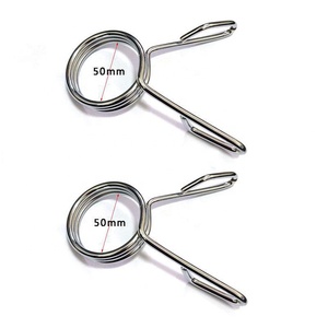 Alta calidad 50mm 2 pulgadas Metal Barbell Collar Clips Spring Barbell Clamps Clips para Gym Barbells - Product Image 3