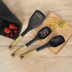 Utensílios de cozinha de nylon e preto, conjunto de 6 peças de ferramentas para cozinhar