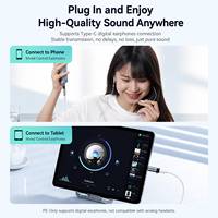 Adaptateur OTG USB-C L SAMZHE Neuf avec Protection Contre les Courts-Circuits en Alliage d'Aluminium pour Écouteurs et Microphones iPhone