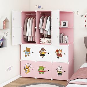 Armadio per Bambini, Guardaroba Assemblabile Semplice, Appendiabiti Minimalista Moderno, Arredamento Domestico Robusto e Durevole - Product Image 3