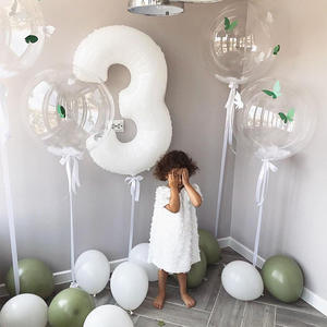 Couleur Feuille Hélium Nombre Ballons Décorations D'anniversaire En Gros <span class=keywords><strong>2023</strong></span> Nouveau 40 pouces pour La Conception De Mariage En Forme Numérique Blanc Unique - Product Image 4