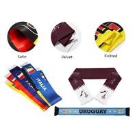 Großhandel Luxuriöser Satin-Strickschal für Fußballfans Einweg-Fanschal für Alle Länder Fußball-Fans Accessoire für Sportveranstaltungen