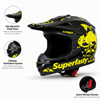 Casque de moto tout-terrain personnalisé avec double visière, étanche, homologué DOT, équipement de conduite de qualité professionnelle