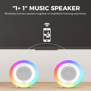 Altavoz inalámbrico colorido RGB con micrófono HD Altavoz de sonido estéreo de 1200mAh para iPhone 17 Teléfono <span class=keywords><strong>celular</strong></span> Parlantes Tarjeta TF AUX - Product Image 6