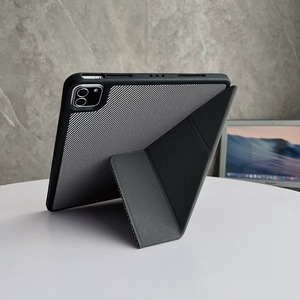 เคสแท็บเล็ตห<span class=keywords><strong>น</strong></span>ัง PU ลายไฟเบอร์แบบพับได้ 3 ตอ<span class=keywords><strong>น</strong></span> สำหรับ <span class=keywords><strong>iPad</strong></span> รุ่นที่ 10 ขนาด 10.<span class=keywords><strong>9</strong></span> <span class=keywords><strong>น</strong></span>ิ้ว และ <span class=keywords><strong>iPad</strong></span> รุ่นที่ 11 ปี 2025  วัสดุ TPU กั<span class=keywords><strong>น</strong></span>กระแทก - Product Image 2
