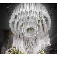 Nouvelle Décoration de Scène de Mariage Populaire : Rideau de Voile de Plafond à Effet Véterané