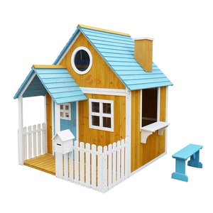 <span class=keywords><strong>Casa</strong></span> <span class=keywords><strong>de</strong></span> Juegos <span class=keywords><strong>de</strong></span> <span class=keywords><strong>Madera</strong></span> para Jardín, Fácil <span class=keywords><strong>de</strong></span> Montar, con Toldo - Product Image 1