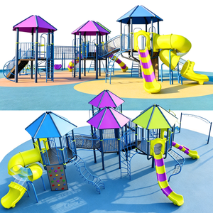 Parque de Aventuras Infantil, Tobogán al Aire Libre, Equipo de Juegos Comercial, Equipo de Entretenimiento al Aire Libre de Gran Tamaño - Product Image 2