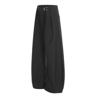 Pantalon plissé pour homme, taille haute, coupe large, à rayures fines, silhouette fuselée, drapé, décontracté, vintage, minimaliste, sur mesure