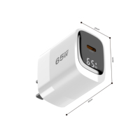 Cargador Rápido USB C Móvil Tommox de 65W con Pantalla, Cargadores para Teléfonos y Tabletas Tipo C, Venta al por Mayor, Cargador de 65w 45w Gan 30w Tipo C