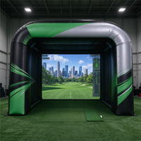 Tente gonflable personnalisée pour simulateur de golf en tissu Oxford, abri publicitaire, stand d'exposition pour événements, promotion extérieure