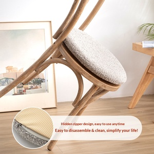 Cojín de Asiento de Lana de Cordero con Espuma Viscoelástica de 4.5cm de Grosor, Estilo Japonés, Futón para Piso, Tatami, Tapete Antideslizante para Cambiar Zapatos - Product Image 4