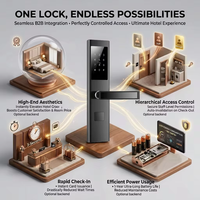 Cerradura de Puerta con Bloqueo TT para Teléfono Móvil, con Pantalla Táctil Digital, para Hogar, Hotel, Apartamentos y Oficina, con Contraseña, con Emisión Instantánea de Tarjeta