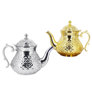 Wholesale Luxury Stainless Steel Moroccan Tea Pot Hotel Restaurant <b>Catering</b> Serving <b>Teapot</b> Coffee Kettle Luxury Gift Arab Kettle - Product Image 3