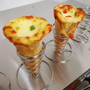 Pizza cone shape and size customizable making pressing machine Street Food small Conical pizza cone making machine price on sale