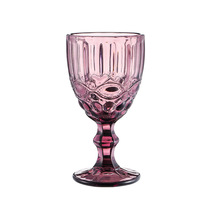 Verres à vin en verre sans plomb pour fête de mariage, vintage, bleu, vert, gris, violet, coloré