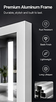 Miroir de salle de bain intelligent à LED Mars Villa, design personnalisé, dernière génération, avec étagères de rangement intégrées pour projets hôteliers