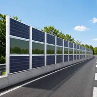Barrière acoustique solaire résistante aux intempéries, mur de réduction du bruit solaire pour routes urbaines et viaducs