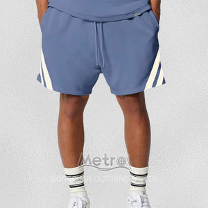 Completi estivi da <span class=keywords><strong>uomo</strong></span> Shorts a gamba larga Shorts a due pezzi da <span class=keywords><strong>uomo</strong></span> traspiranti Casual da T-shirt e Shorts in cotone - Product Image 2