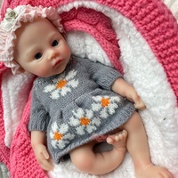 Anatomisch korrekte, ungiftige, 30 cm große, weiche Neugeborenen-Puppe, Mädchen, mit offenem Mund, Mini-Reborn-Babypuppe mit eingewurzeltem Haar, Fotografie-Requisite