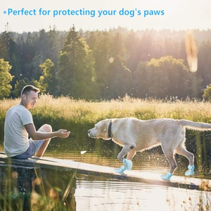 Sandalias para Mascotas de Materiales de Goma de Alta Calidad, Suela Antideslizante Resistente, Botas para Perros Ajustables e Impermeables - Product Image 4