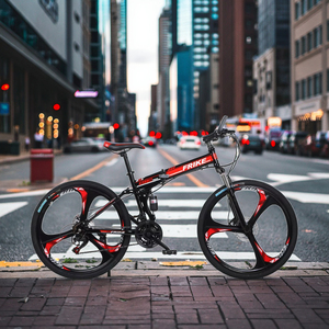Bicicleta de Montaña Personalizada de 26 Pulgadas, 21 Velocidades, Suspensión Completa, Neumáticos Anchos, Horquilla de Acero, Frenos de Disco, para Adultos - Product Image 3