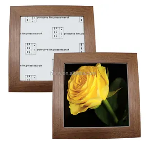 New Decorative Wall Art Gift Photo Blanks Sublimation Square 6x6 Inch White MDF Tiles With Wooden Frame