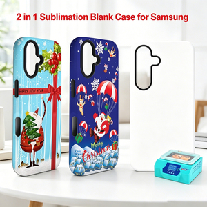 FONLYU - Funda de Teléfono Sublimable 2 en 1 para <span class=keywords><strong>Samsung</strong></span> S25 S23 S22 <span class=keywords><strong>S21</strong></span> S24 S23+ S24 Ultra FE Edge A54 A55, TPU Antigolpes - Product Image 1