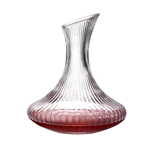Carpe <span class=keywords><strong>à</strong></span> rayures en verre soufflé <span class=keywords><strong>à</strong></span> la main, <span class=keywords><strong>design</strong></span> <span class=keywords><strong>à</strong></span>, <span class=keywords><strong>vin</strong></span> rouge - Product Image 1