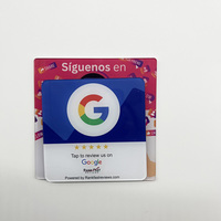 Carte de visite professionnelle personnalisée en plexiglas avec menu NFC, modèle ISO, étiquette NFC, plaques d'avis Google en acrylique, interface de communication RFID