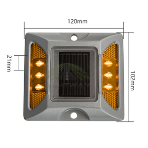 Nhôm nhấp nháy phản xạ LED ánh sáng 10 LED ánh sáng năng lượng mặt trời đường Stud nhà sản xuất năng lượng mặt trời đường Stud - Product Image 4