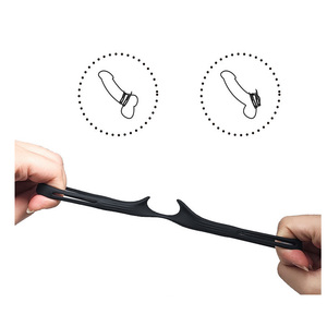 Anillo de pene para hombre al por mayor anillo de doble condón bloqueo esperma masturbadores masculinos doble eyaculación retardada anillos de pene - Product Image 2