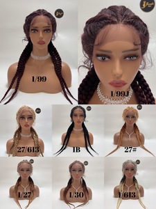 Jennifer Neues Produkt Langes Wige-Pferdeschwanz-Perücke Geflochten für Schwarze Frauen Kurzhaar-Zopfperücke - Product Image 6