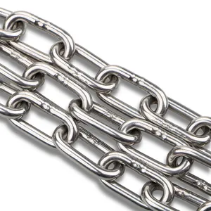 Stainless Steel 304 Or 316 Industrial Chains Polished Finishing Stainless Steel Lifting Chain