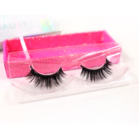 Boîte magnétique pour faux-cils, nouveauté, rose clair, emballage vide, personnalisé, boîte d'emballage