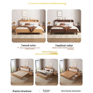 <span class=keywords><strong>Cama</strong></span> Doble <span class=keywords><strong>de</strong></span> <span class=keywords><strong>Madera</strong></span> Maciza <span class=keywords><strong>de</strong></span> Roble Nórdico, Tamaños King y Queen, <span class=keywords><strong>Respaldo</strong></span> Suave, <span class=keywords><strong>Cama</strong></span> Multifuncional <span class=keywords><strong>con</strong></span> Almacenamiento, Cabecera y Soporte <span class=keywords><strong>de</strong></span> <span class=keywords><strong>Listones</strong></span> <span class=keywords><strong>de</strong></span> <span class=keywords><strong>Madera</strong></span> - Product Image 5