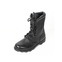 Bottes tactiques hautes en cuir noir pour homme, imperméables, style jungle, en PU